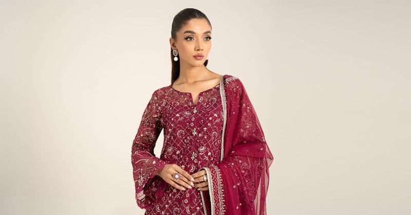 Embroidered Poly Net Fabric (2Pcs) | LF-705 thumbnail