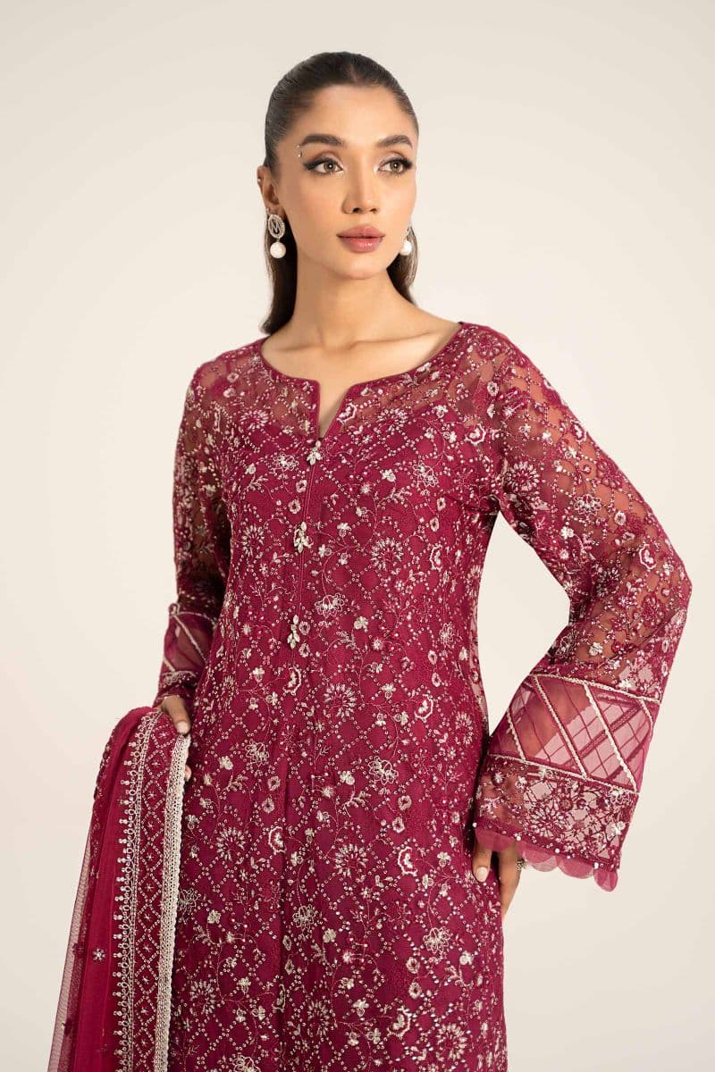 Embroidered Poly Net Fabric (2Pcs) | LF-705 thumbnail