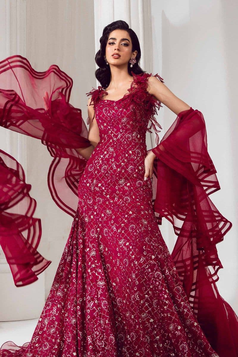 Embroidered Poly Net Fabric (2Pcs) | LF-705 thumbnail