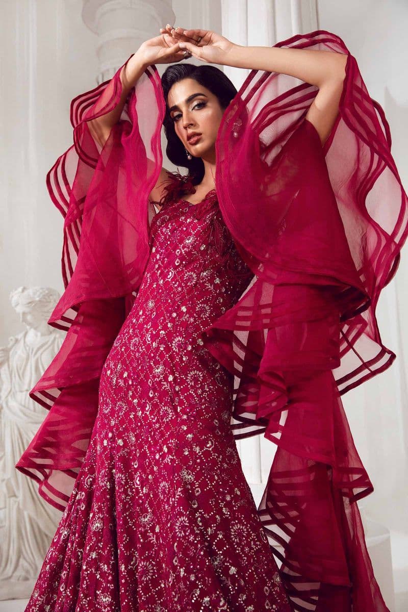 Embroidered Poly Net Fabric (2Pcs) | LF-705 thumbnail