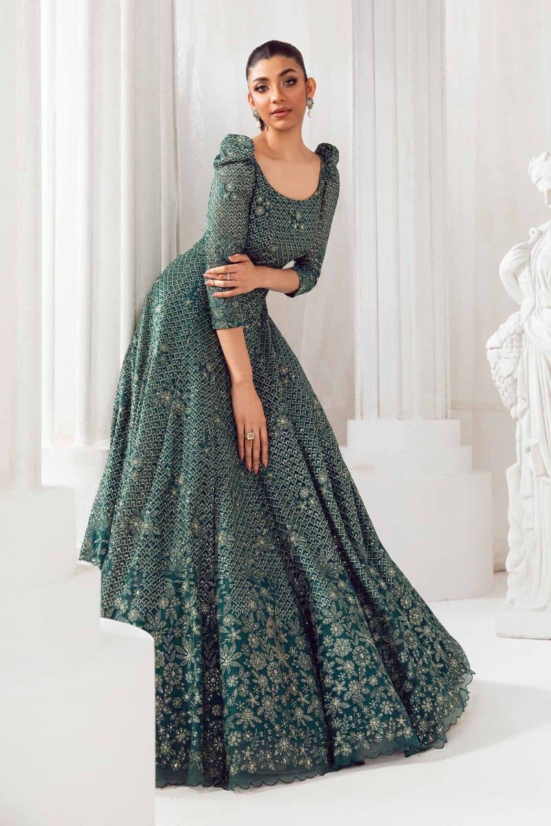 Embroidered Poly Net Fabric (2Pcs) | LF-707 thumbnail