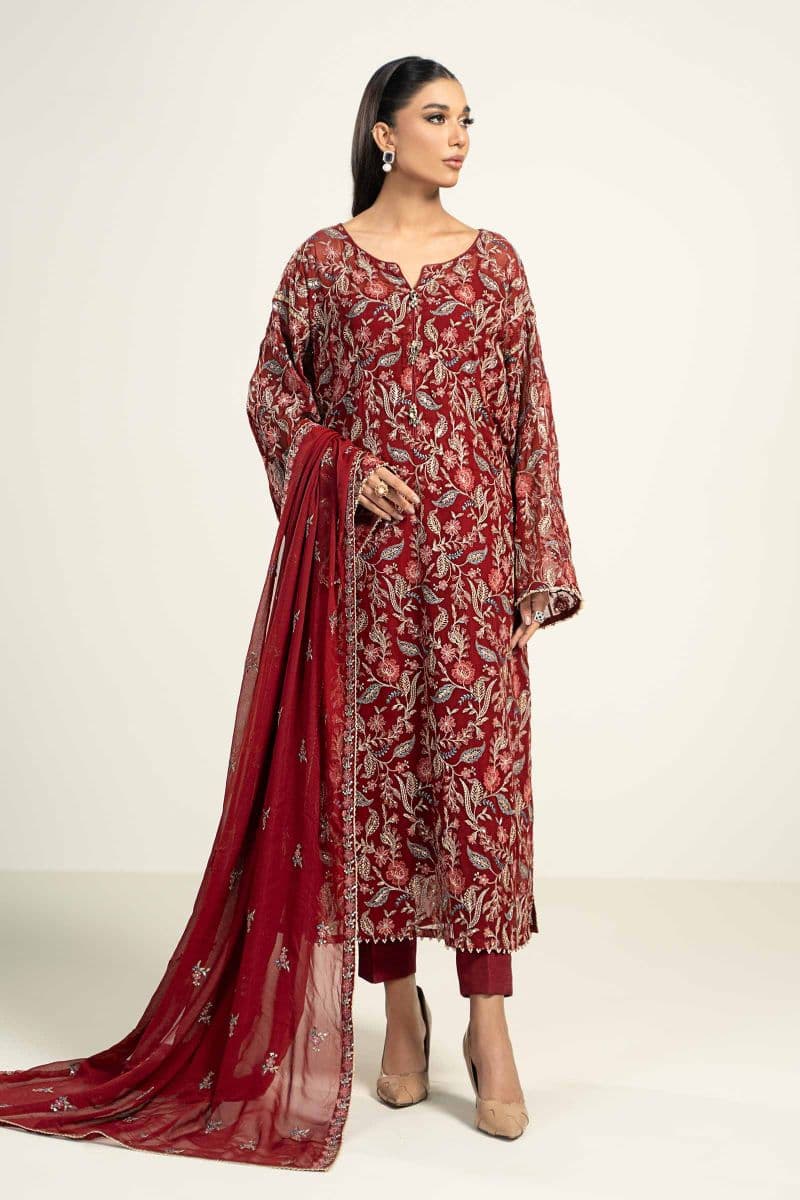 Embroidered Chiffon Fabric (2Pcs) | LF-719 thumbnail
