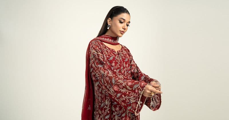 Embroidered Chiffon Fabric (2Pcs) | LF-719 thumbnail