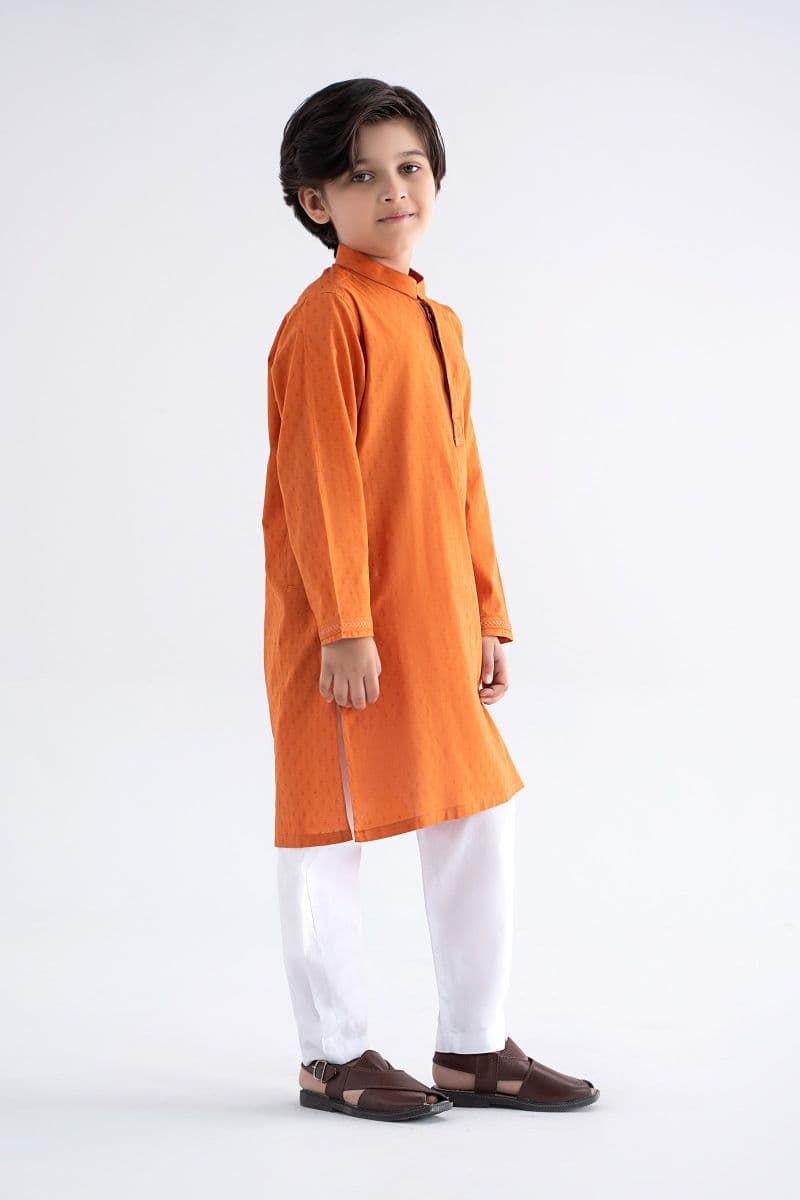 Embroidered Jacquard Kurta thumbnail
