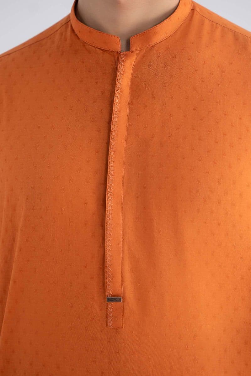 Embroidered Jacquard Kurta