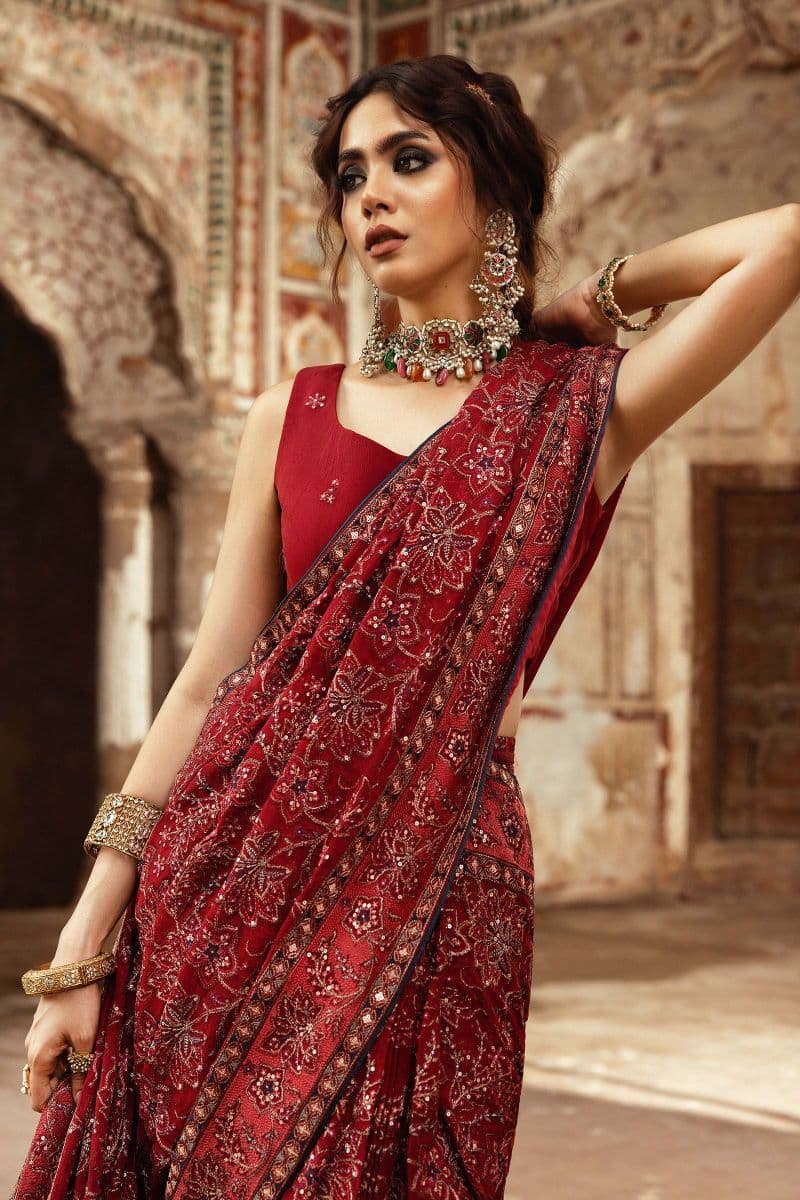 Embroidered Chiffon Fabric (2Pcs) | LF-914 thumbnail