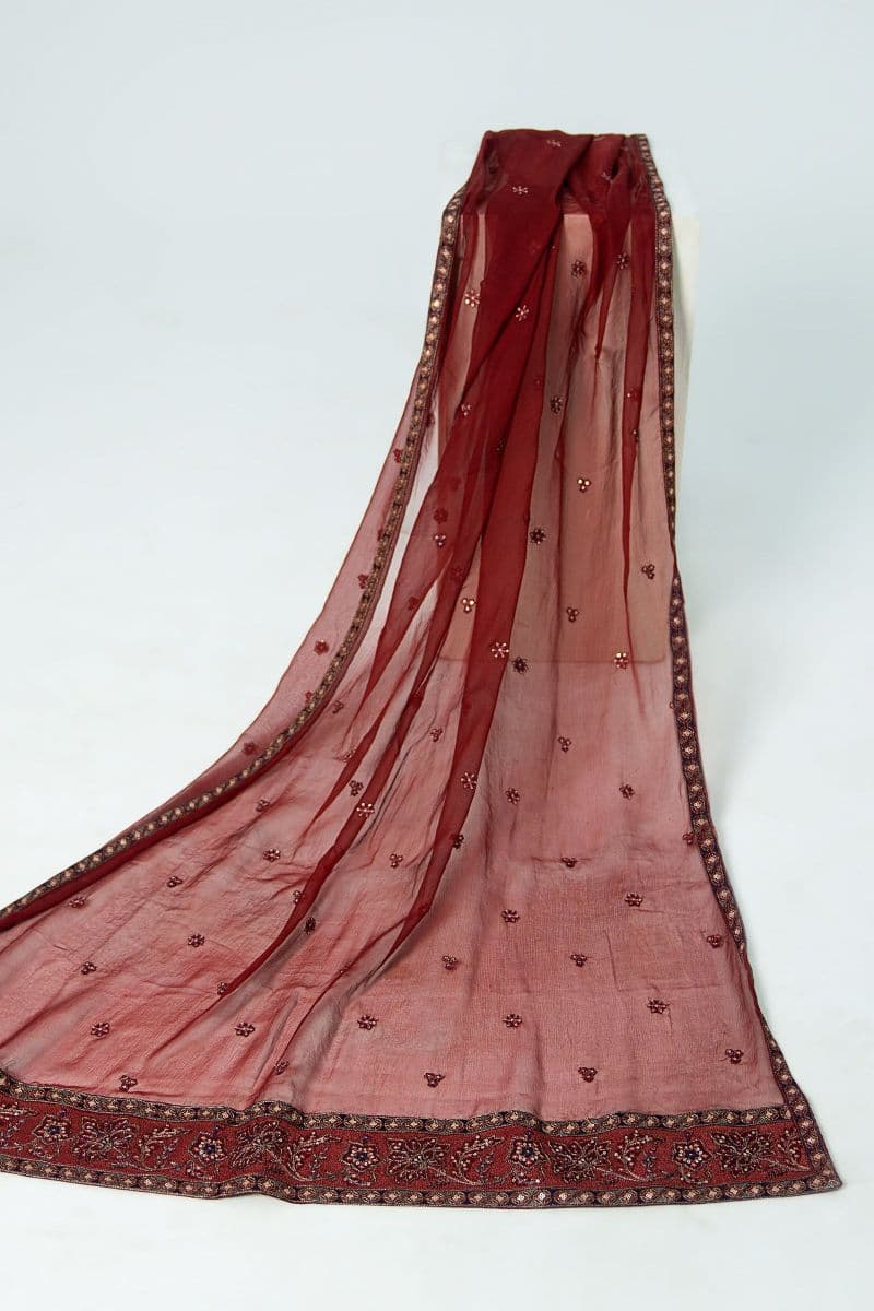 Embroidered Chiffon Fabric (2Pcs) | LF-914 thumbnail