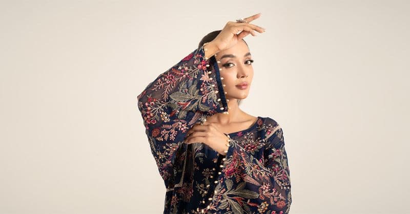 Embroidered Chiffon Fabric (1Pc) | LF-716 thumbnail