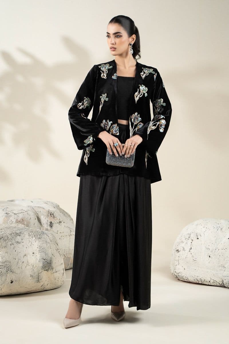 Embellished Velvet Fabric (1Pc) | LF-CH25-07 thumbnail