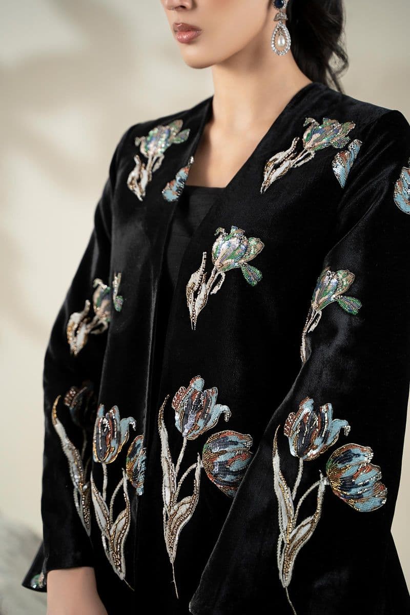 Embellished Velvet Fabric (1Pc) | LF-CH25-07 thumbnail