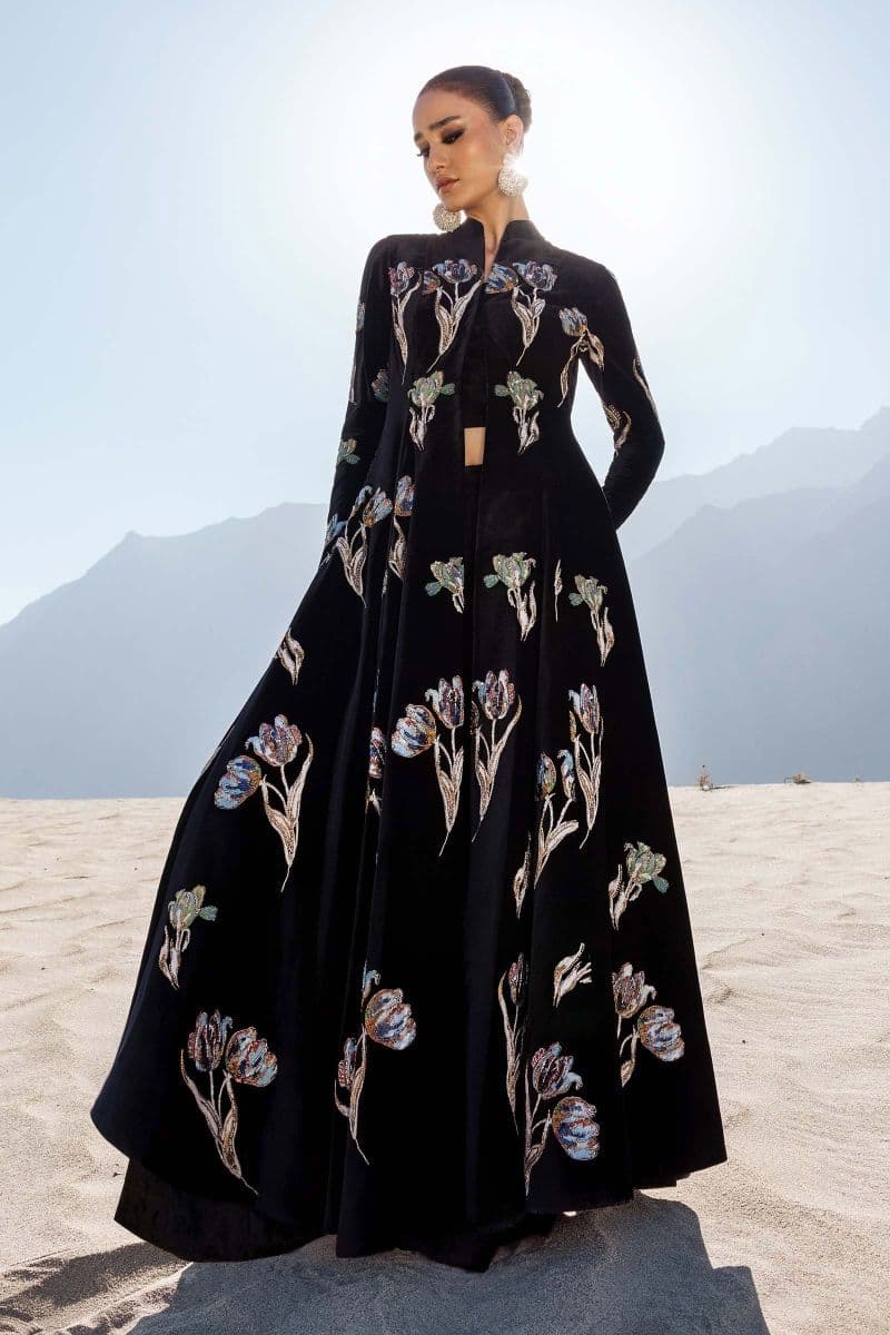 Embellished Velvet Fabric (1Pc) | LF-CH25-07 thumbnail