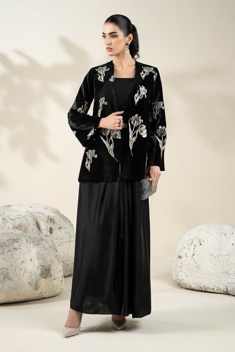 Embellished Velvet Fabric (1Pc) | LF-CH25-07 thumbnail