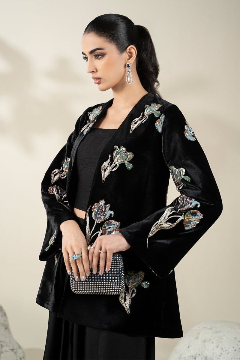 Embellished Velvet Fabric (1Pc) | LF-CH25-07 thumbnail