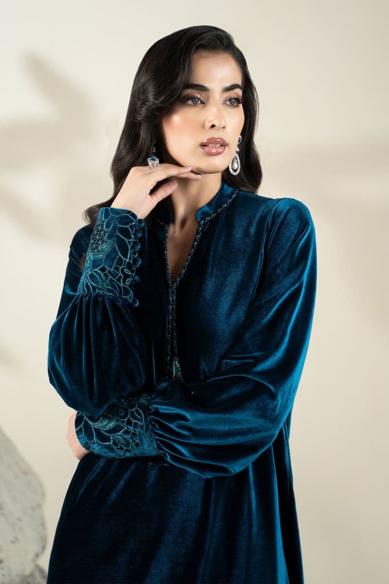 Embroidered Velvet Fabric (1Pc) | LF-CH25-06 thumbnail
