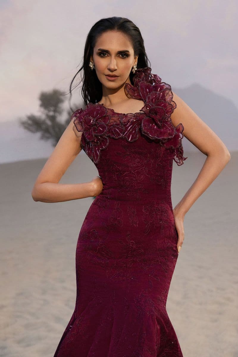 Embroidered Organza Fabric (1Pc) | LF-912 thumbnail