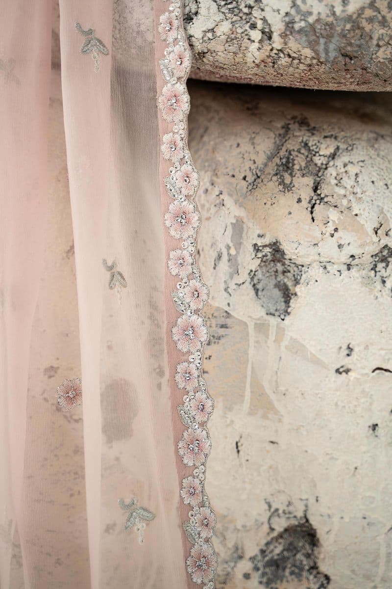 Embroidered Chiffon Fabric (2Pcs) | LF-916
