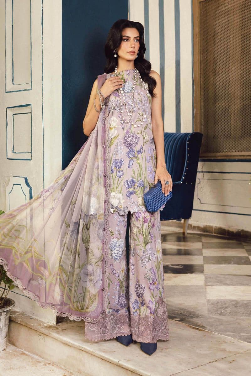 3 Piece Unstitched Embroidered Cambric Suit | MPT-2708-A thumbnail