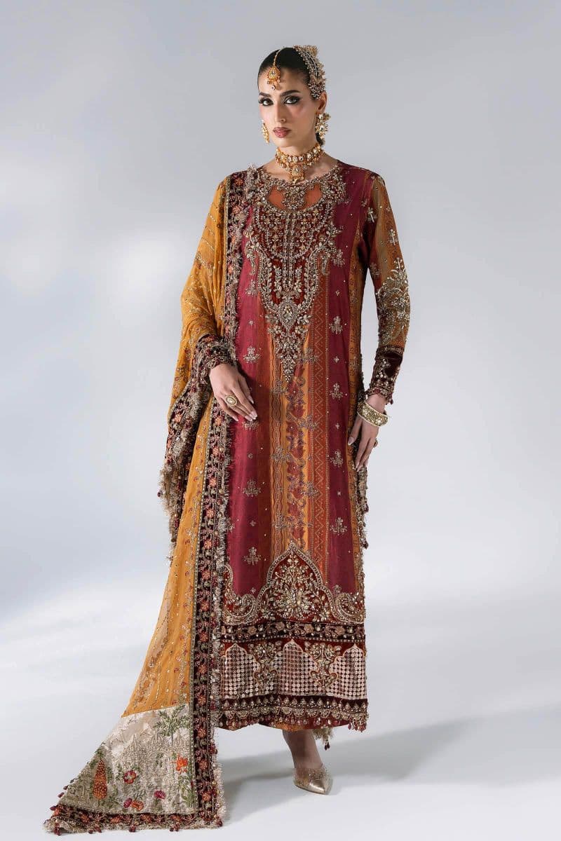 3 Piece Unstitched Embroidered Raw Silk Suit thumbnail