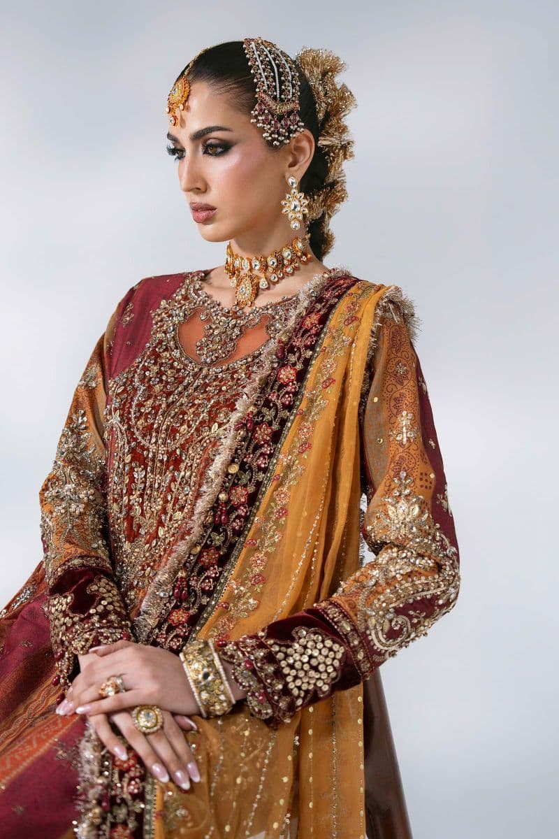 3 Piece Unstitched Embroidered Raw Silk Suit thumbnail