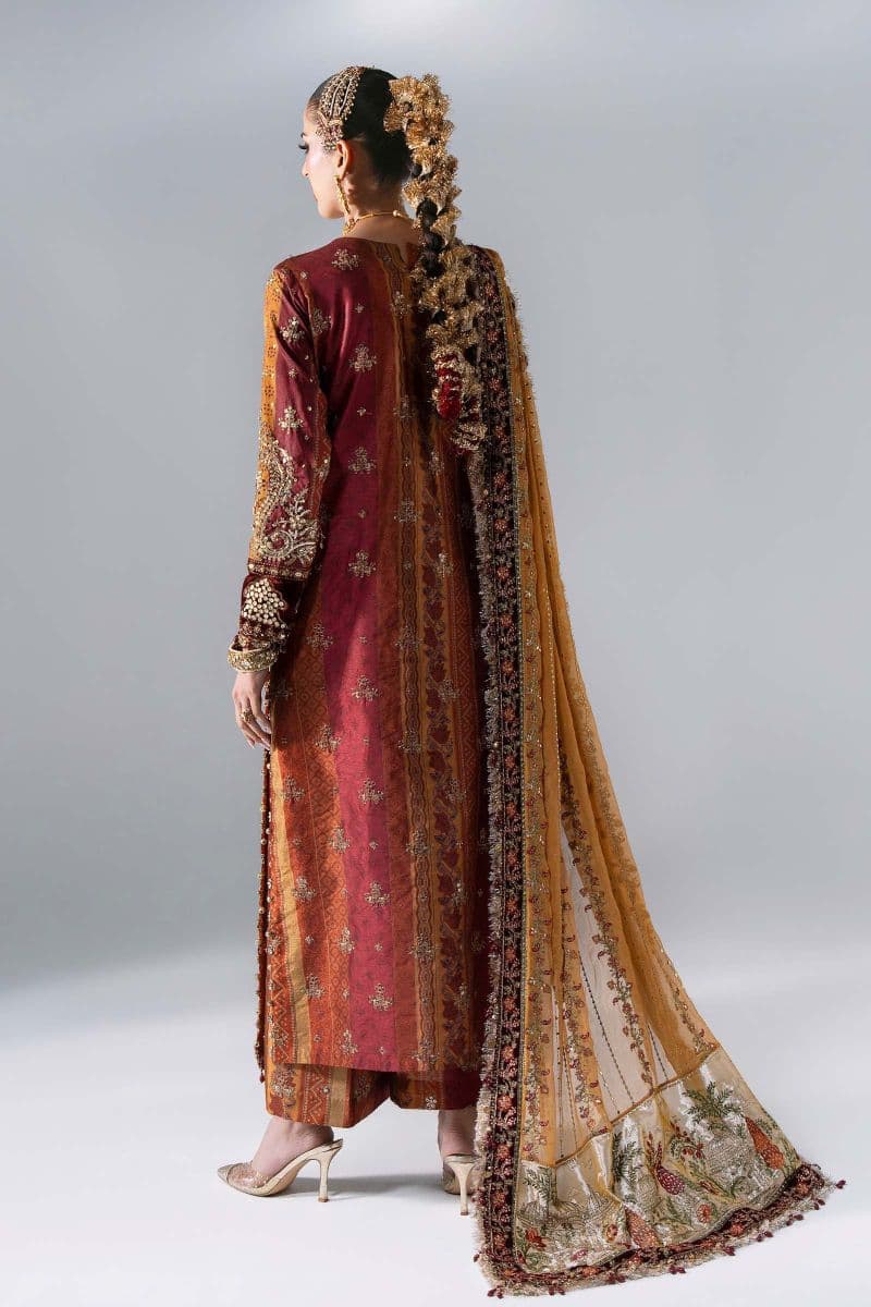 3 Piece Unstitched Embroidered Raw Silk Suit thumbnail
