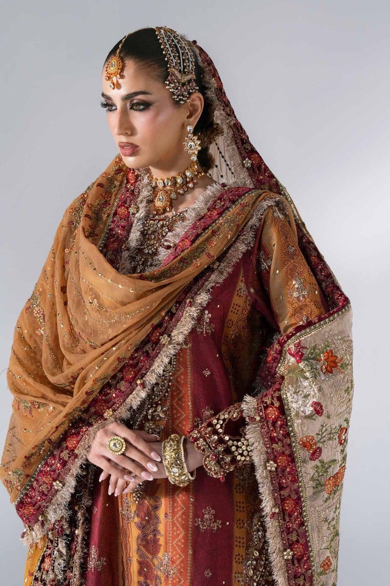 3 Piece Unstitched Embroidered Raw Silk Suit thumbnail