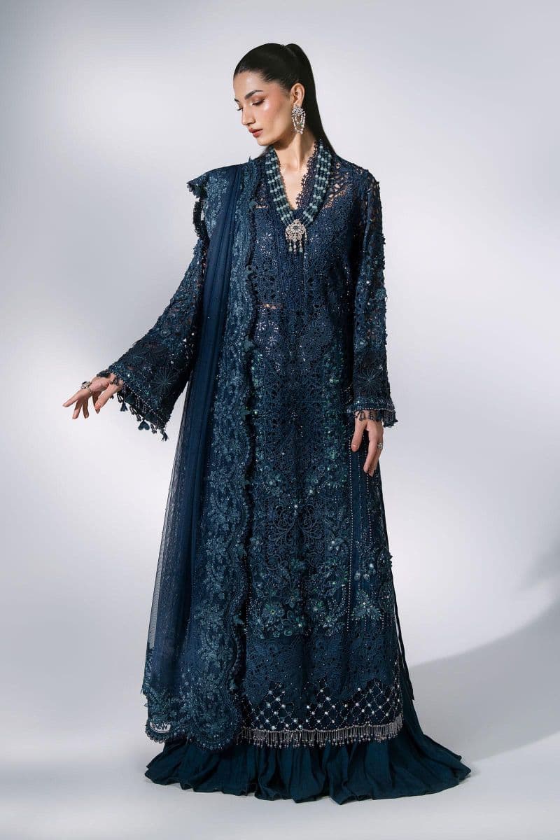3 Piece Unstitched Embroidered Organza Suit thumbnail