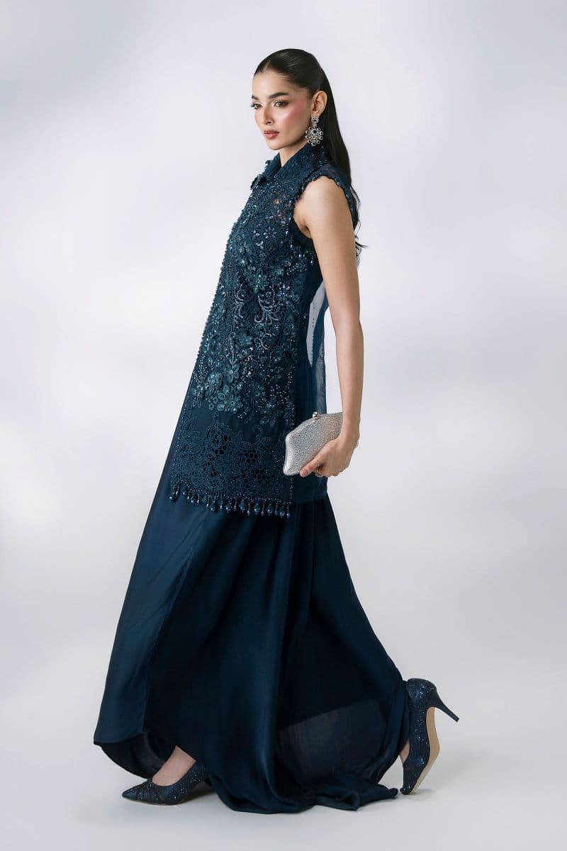 3 Piece Unstitched Embroidered Organza Suit thumbnail