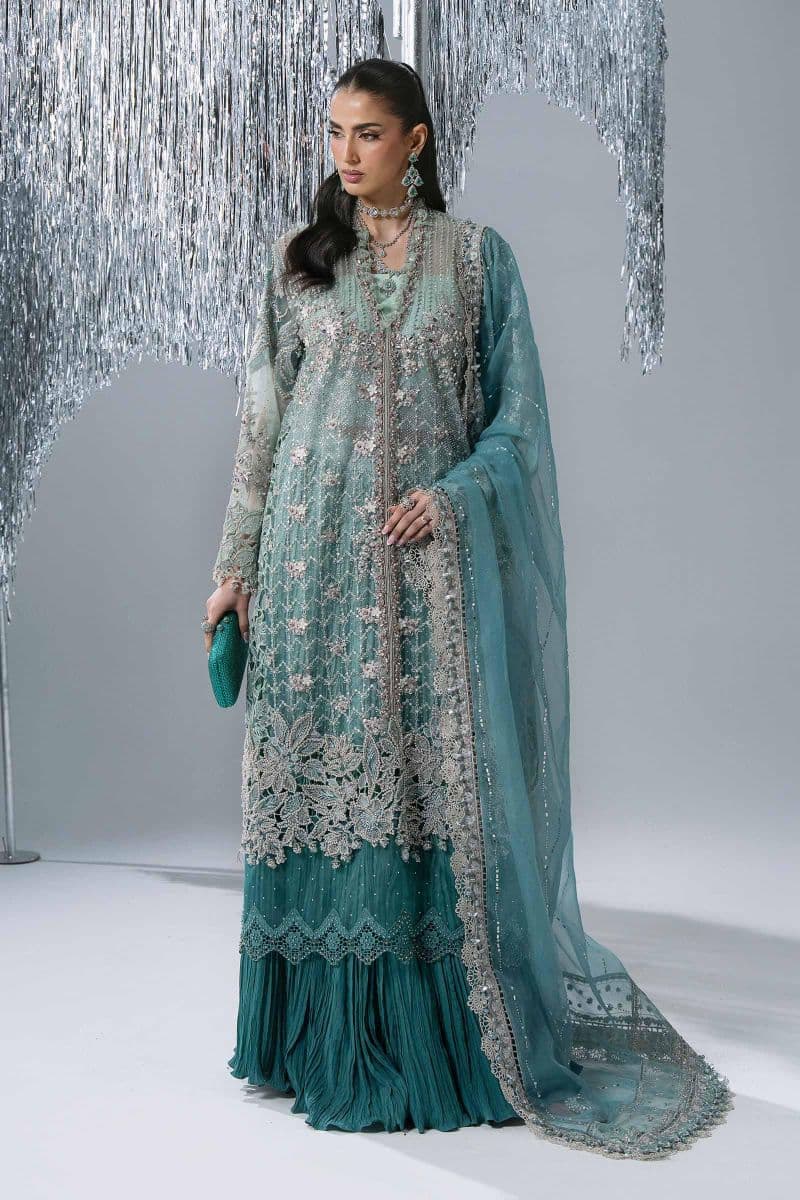 3 Piece Unstitched Embroidered Organza Suit thumbnail