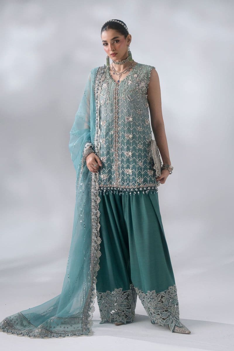 3 Piece Unstitched Embroidered Organza Suit thumbnail