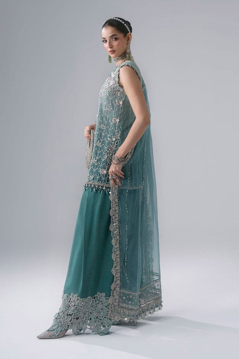 3 Piece Unstitched Embroidered Organza Suit thumbnail