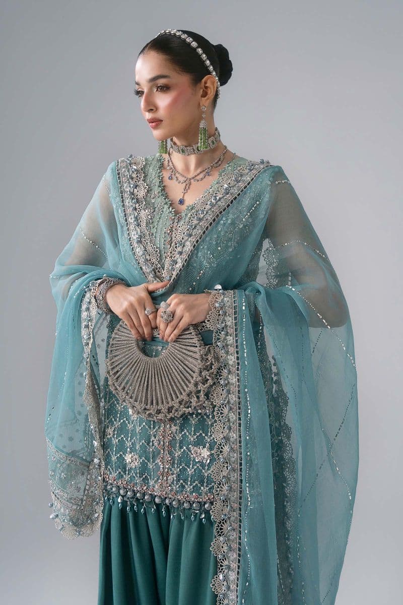 3 Piece Unstitched Embroidered Organza Suit thumbnail