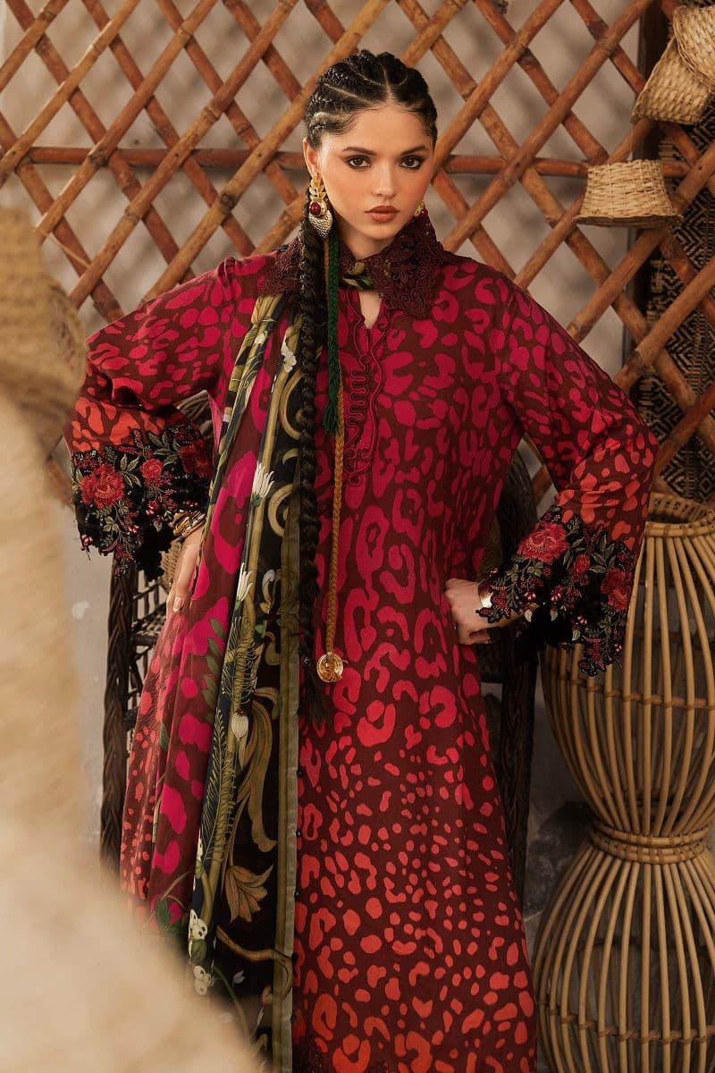 3 Piece Unstitched Embroidered Linen Suit thumbnail