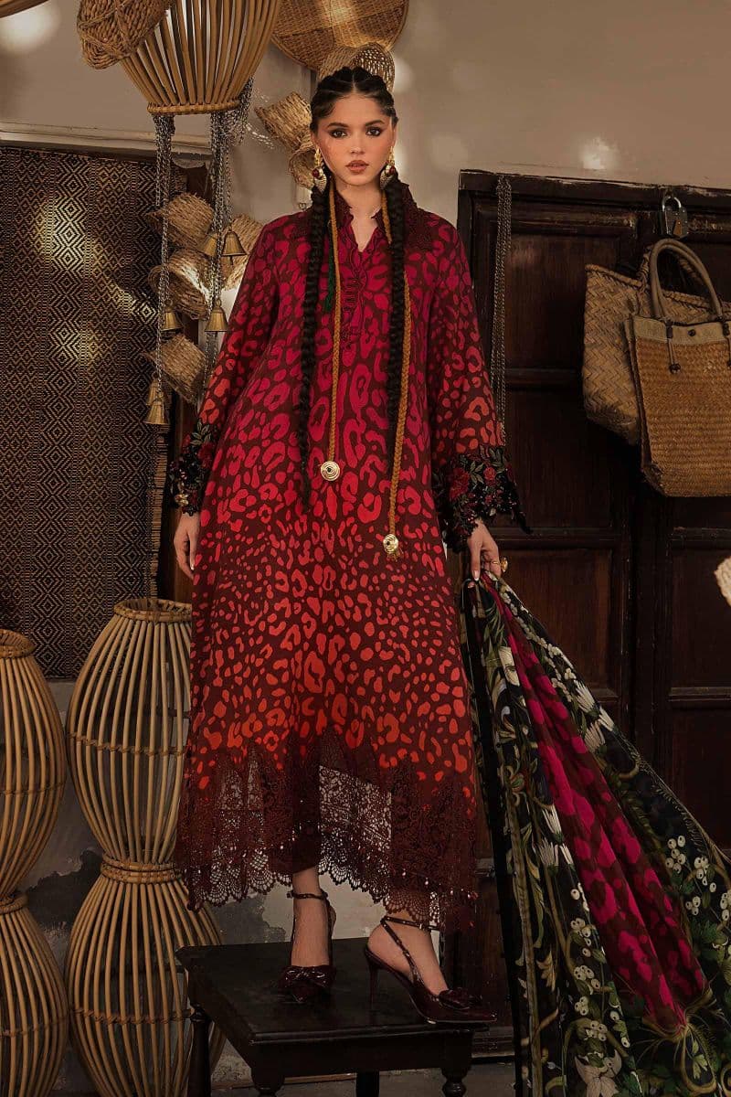 3 Piece Unstitched Embroidered Linen Suit thumbnail