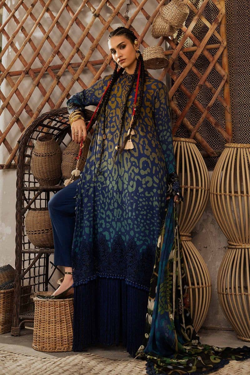 3 Piece Unstitched Embroidered Linen Suit thumbnail