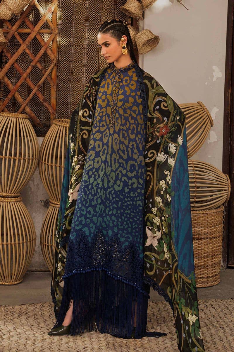 3 Piece Unstitched Embroidered Linen Suit thumbnail