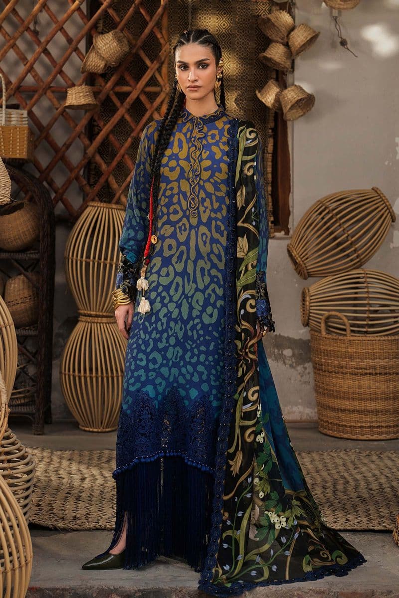3 Piece Unstitched Embroidered Linen Suit thumbnail
