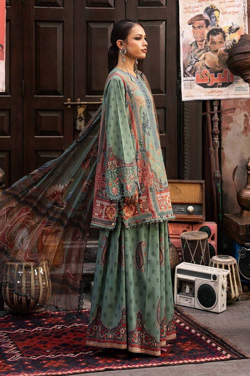 3 Piece Unstitched Embroidered Cambric Suit thumbnail