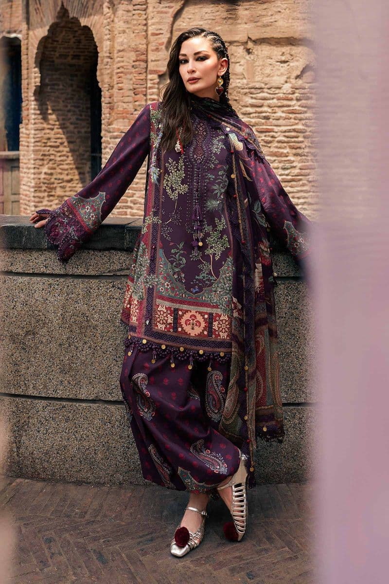3 Piece Unstitched Embroidered Cambric Suit thumbnail