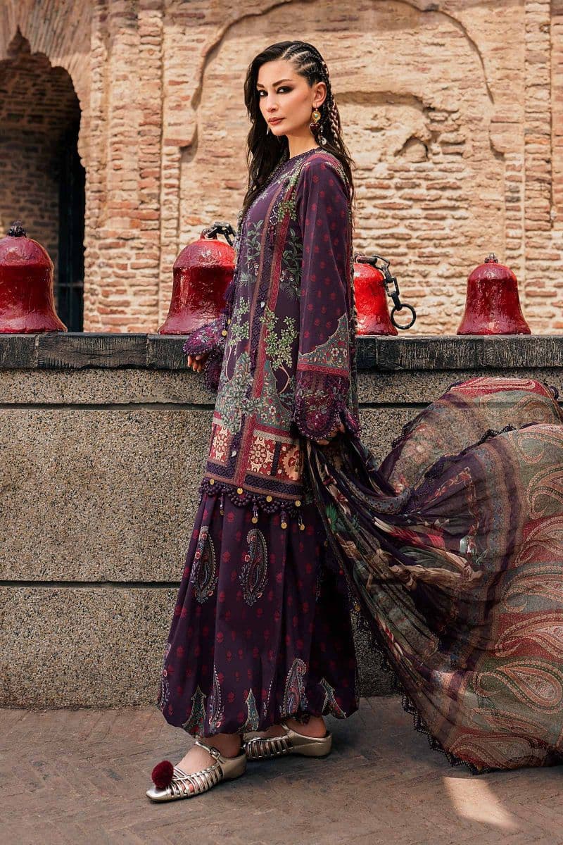 3 Piece Unstitched Embroidered Cambric Suit thumbnail