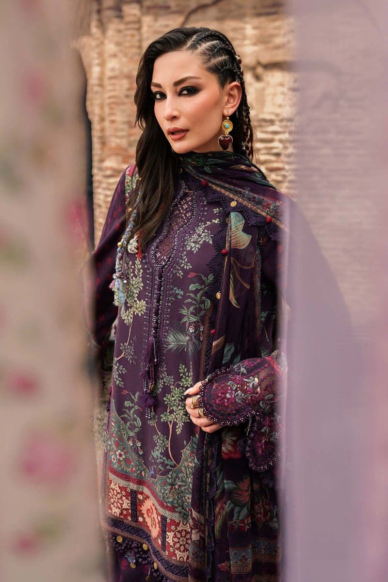 3 Piece Unstitched Embroidered Cambric Suit thumbnail
