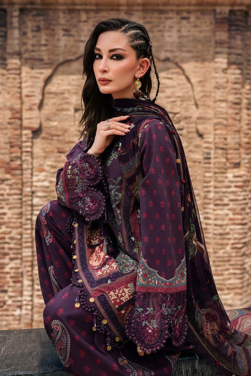 3 Piece Unstitched Embroidered Cambric Suit thumbnail