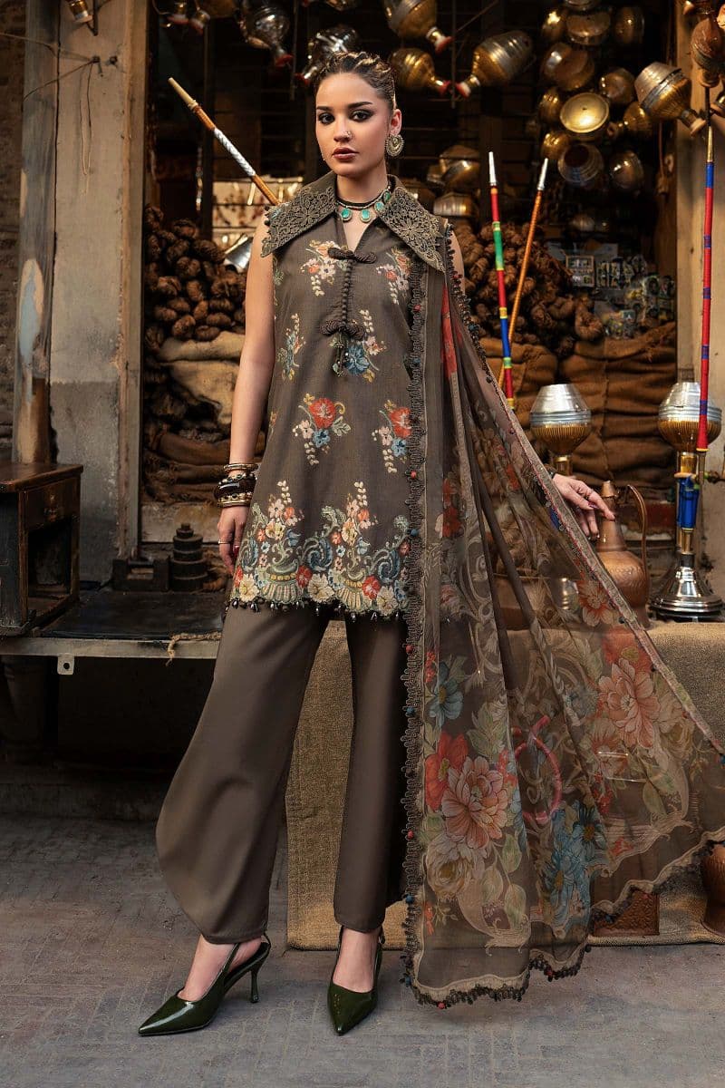 3 Piece Unstitched Embroidered Cambric Suit thumbnail