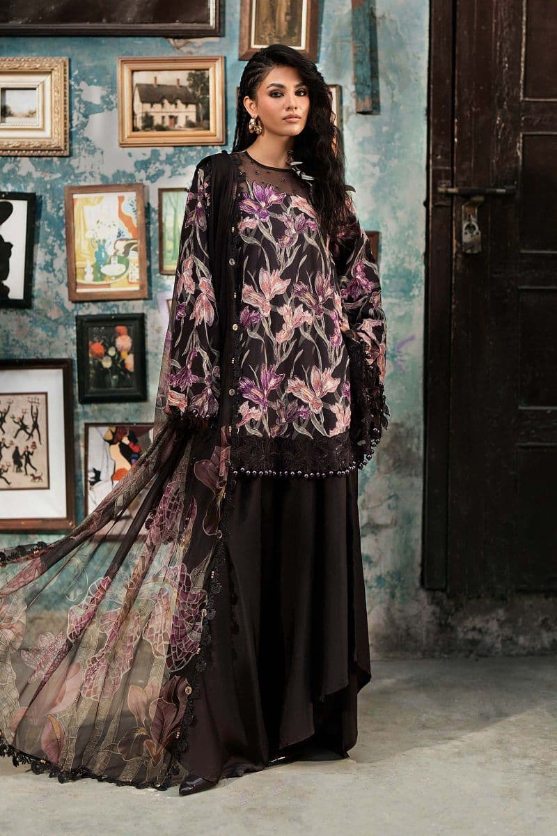 3 Piece Unstitched Embroidered Cambric Suit thumbnail