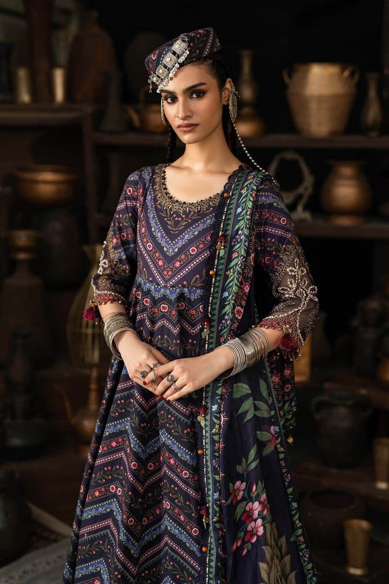 3 Piece Unstitched Embroidered Cambric Suit thumbnail