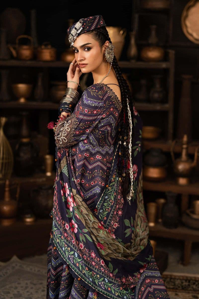 3 Piece Unstitched Embroidered Cambric Suit thumbnail