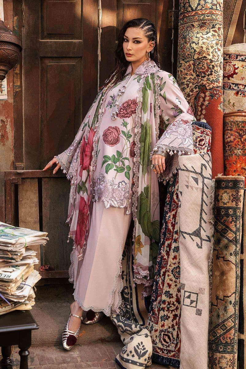 3 Piece Unstitched Embroidered Cambric Suit thumbnail