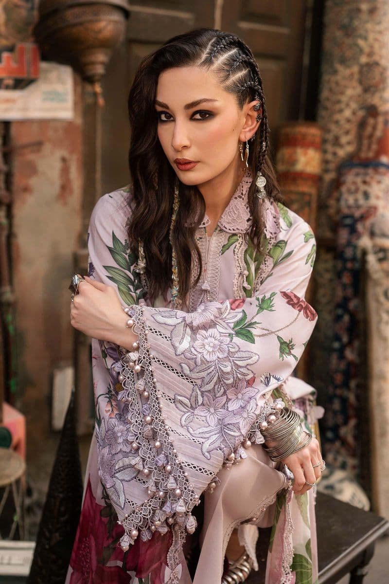 3 Piece Unstitched Embroidered Cambric Suit thumbnail