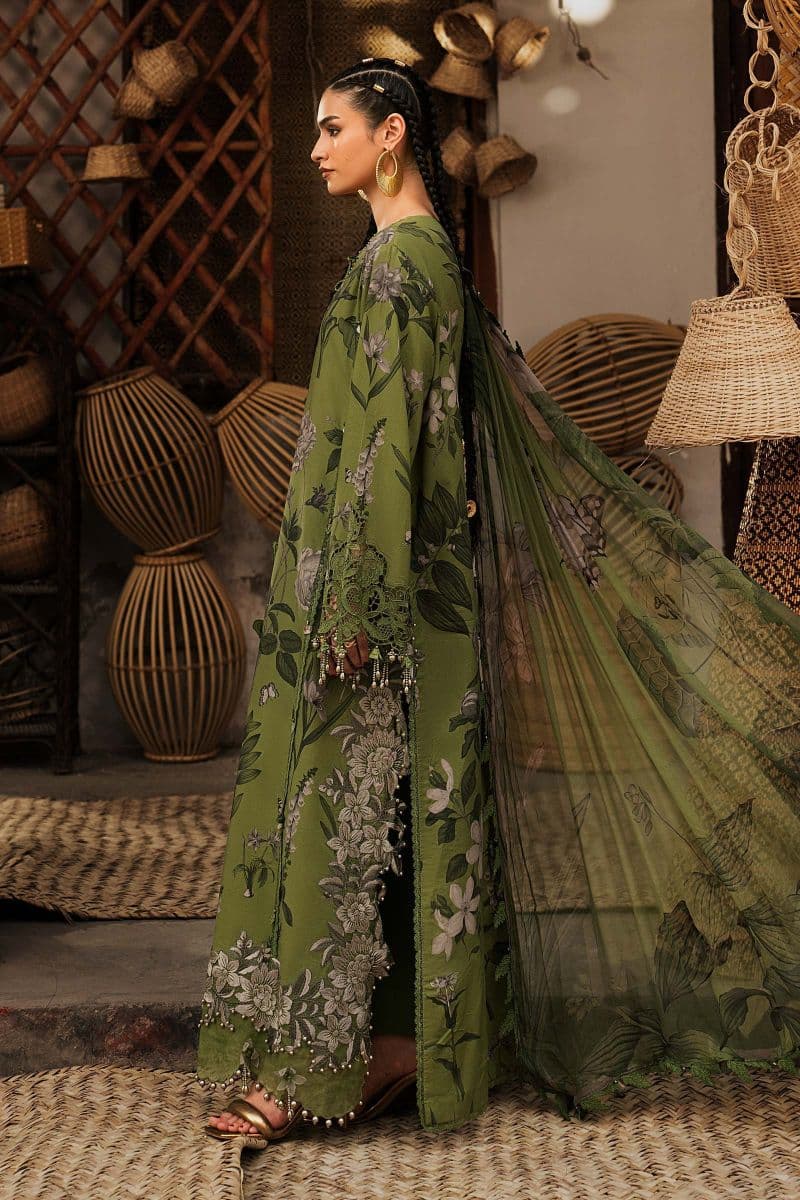 3 Piece Unstitched Embroidered Cambric Suit thumbnail