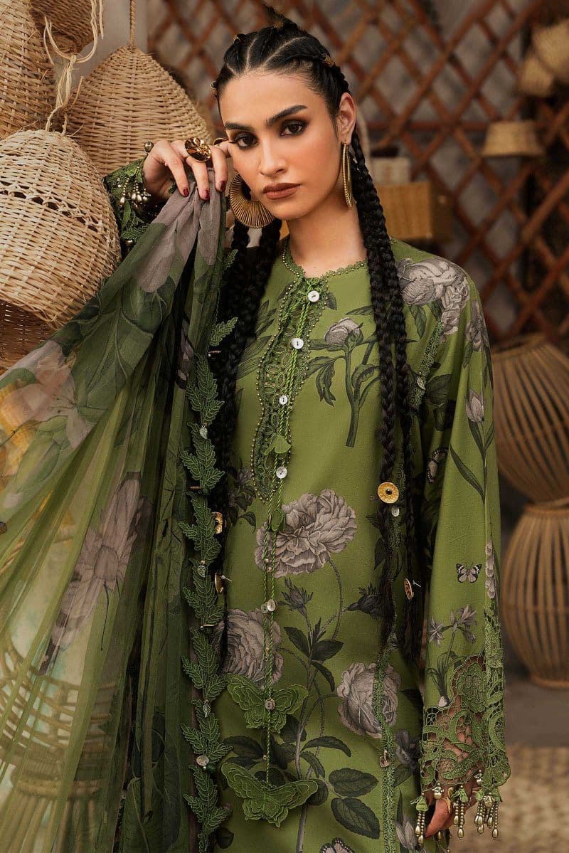 3 Piece Unstitched Embroidered Cambric Suit thumbnail