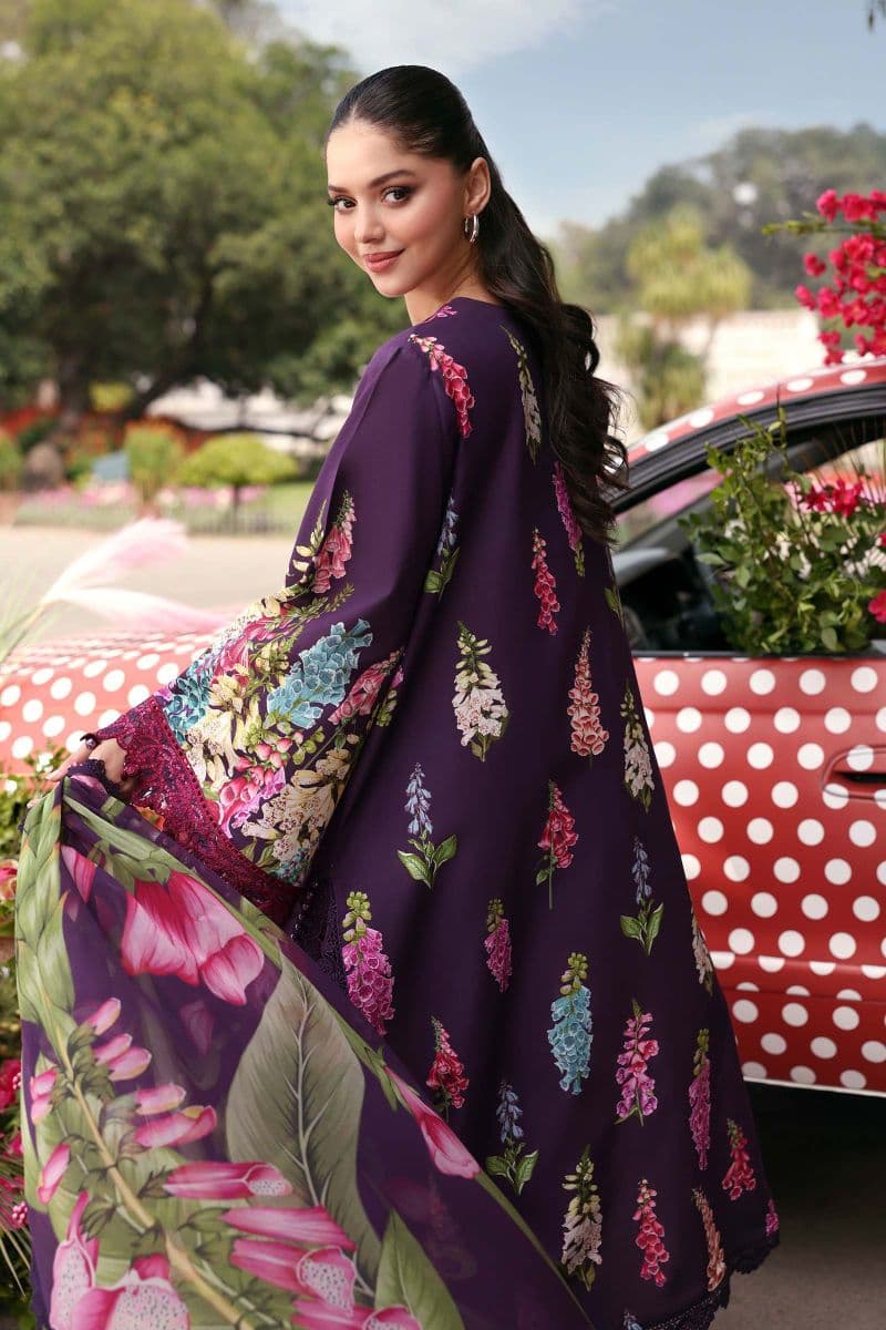 3 Piece Unstitched Embroidered Lawn Suit thumbnail